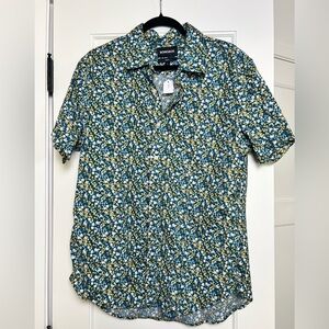Bonobos Men's Blue Floral Casual Shirt (Med)